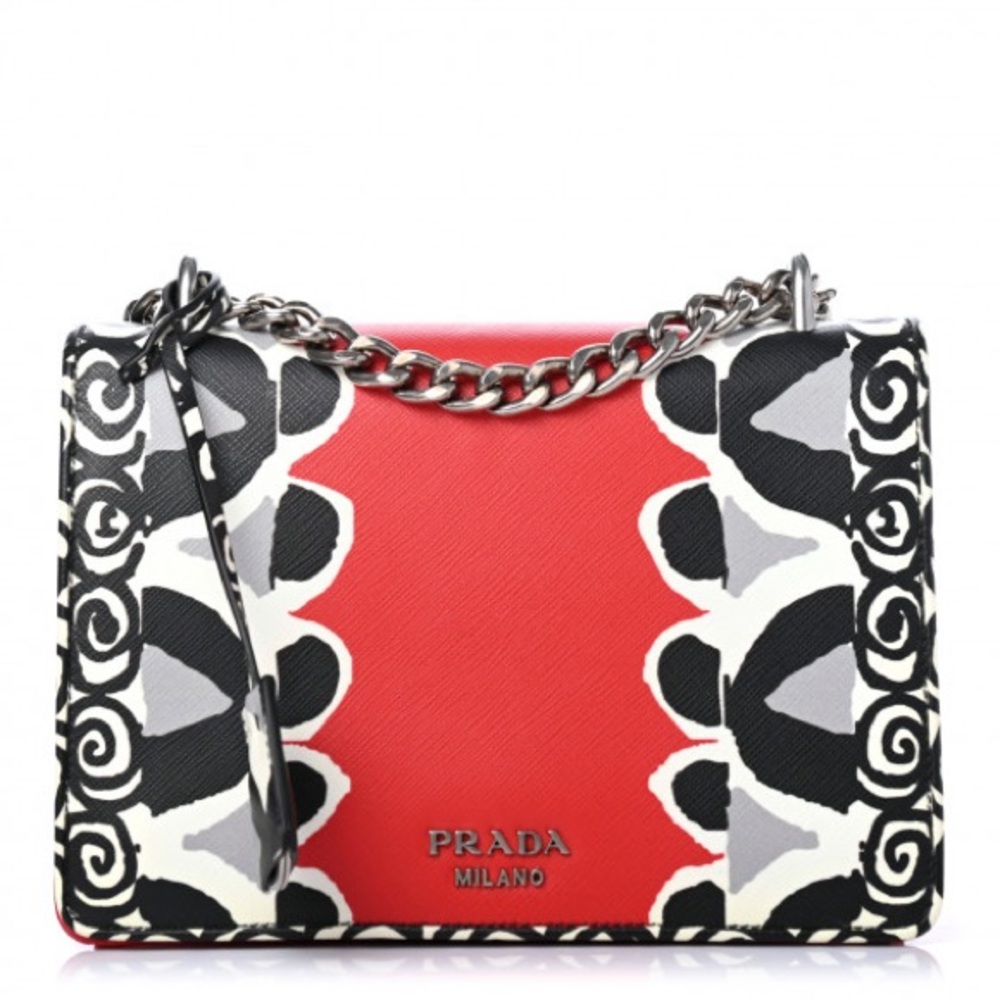 Prada Saffiano Soft Calfskin Chain Crossbody Bag